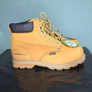 BOIWANMA Steel Toe Work Boot Men's Size: 8.5 M
